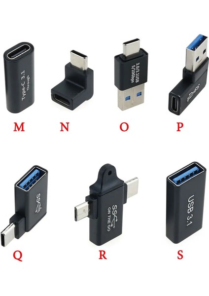 O Usb-C - USB 1 Adet USB Adaptörü Tip C Erkek - Usb3.0 Dişi USB - Tip C Mikro Otg Konektörü USB 3.0 - USB C Kablosu Mini Adaptör Dönüştürücü (Yurt Dışından)
