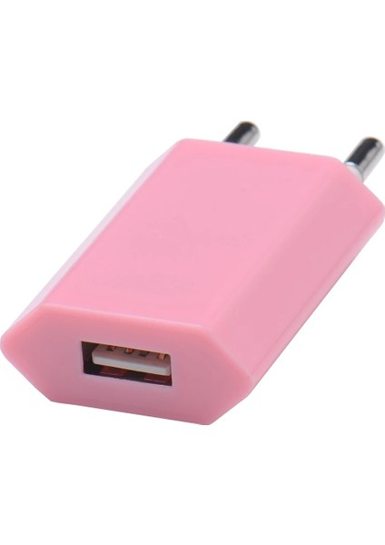 Gül Kırmızı 5 V/1A Taşınabilir USB Şarj Kafası Ab Tak Elektrik Soketi Fişler Seyahat Adaptörü Foriphone x 8 7 6 Foripad Hızlı Şarj (Yurt Dışından)