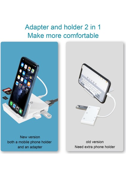 HDMI 3 In 1 Lightning Iphone'dan Usb'ye 3 Otg HDMI Dijital Av Adaptörü/kablo Lightning'den RJ45 Ethernet Lan Bağlantı Istasyonu Desteği Tv/projektör (Yurt Dışından) modelleri