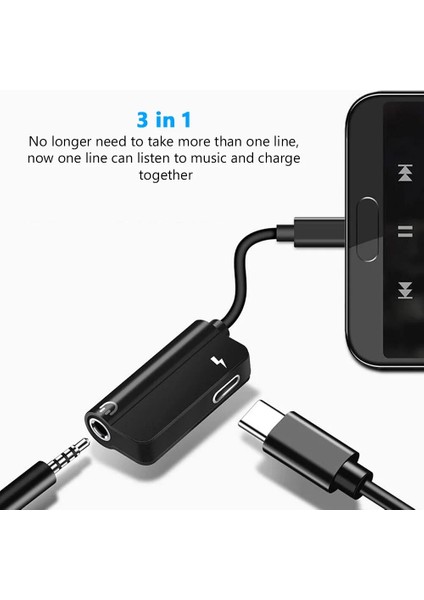 2 In 1 Gül Altın USB C 3.5mm Aux Kulaklıklar Tip C 3.5 Jack Kulaklık Adaptörü Ses Kablosu Huawei Mate P30 Pro Samsung Galaxy Xiaomi Oneplus (Yurt Dışından)