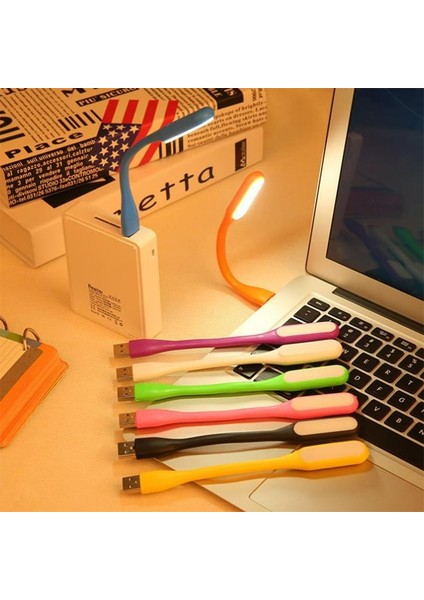 Pembe Taşınabilir USB 5 V LED Okuma Lambası Mini Kitap Işık Katlanabilir Kamp Gece Işıkları Masa Lambaları Güç Bankası Pc Dizüstü Dizüstü Bilgisayar (Yurt Dışından)