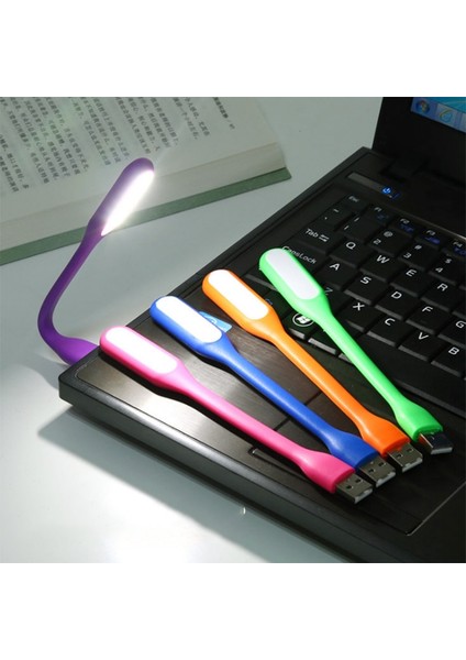 Pembe Taşınabilir USB 5 V LED Okuma Lambası Mini Kitap Işık Katlanabilir Kamp Gece Işıkları Masa Lambaları Güç Bankası Pc Dizüstü Dizüstü Bilgisayar (Yurt Dışından)