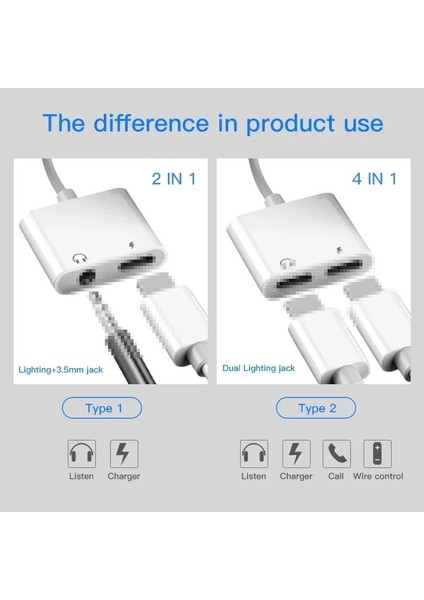 Yıldırım Için 3.5mm Yıldırım Için 3.5mm 2 In 1 Kulaklık Ses Adaptörü iPhone 11 12 Pro 7 8 Artı x Şarj Kablosu Telefon Aux Çift Jack Splitter (Yurt Dışından)