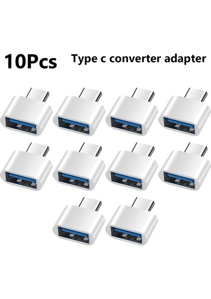 Tip C USB Dişi 5/10 Adet Siyah Beyaz Alüminyum Alaşımlı/plastik Tip C Dönüştürücü Adaptör Tip C Usb-C Erkek USB 3.0 Dişi Mikro USB Dişi (Yurt Dışından)