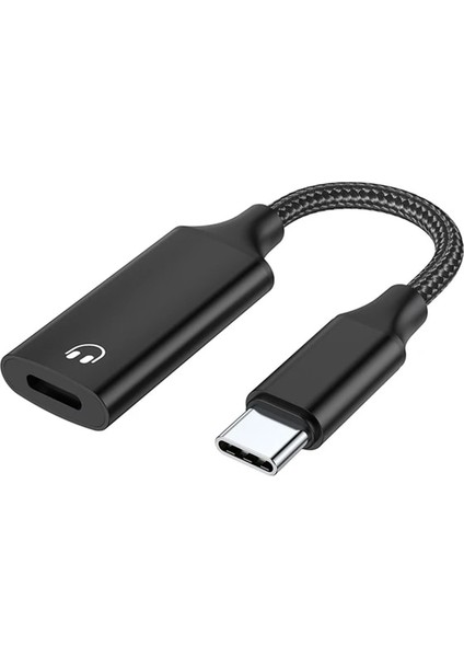 Siyah Tip C 8pin Kulaklık Çağrı Adaptörü USB C Macbookpro Için Ios Kulaklık Ses Dönüştürücü Dönüştürücü Adaptör K1KF (Yurt Dışından)