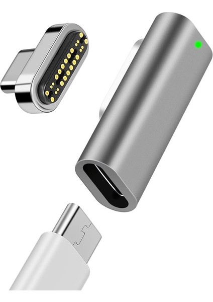 Yeni 24PIN Manyetik USB C Adaptörü 24 Pins Tip C Konnektör Thunderbolt 3 Pd 100 W Hızlı Şarj 40 Gbp/s Dönüştürücü iPad MacBook Pro Için (Yurt Dışından)