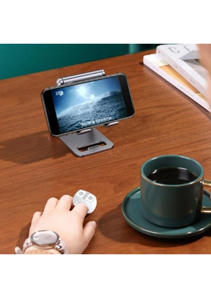 Beyaz Parmak Ucu Uzaktan Kumanda Selfie Video Denetleyicisi Kısa Video Uygulama Telefonu Için Otomatik Sayfa Döndürücü Tarama Blue Tooth Uyumlu (Yurt Dışından) indirimleri