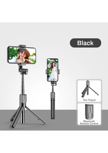 Siyah Işık Yok Kablosuz Bluetooth Uyumlu Selfie Çubuğu LED Halka Işık ile Katlanabilir Tripod Monopod iPhone Için Android Canlı Tripod Satışı (Yurt Dışından)