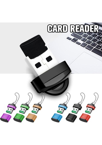 Mor Evrensel Mini Tf Kart Okuyucu Alüminyum Kasa Zincirli Usb2.0 T-Flash Kart Cep Telefonu Hafıza Kartı Bilgisayar Hoparlörü (Yurt Dışından) fırsatları