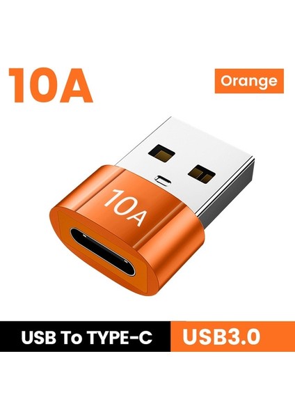 10A C-U Turuncu 10A USB C Tipi Otg Adaptör USB Usb-C Erkek Mikro USB Tip-C Dişi Dönüştürücü Macbook Samsung S22 USB C Otg Konektörü (Yurt Dışından)