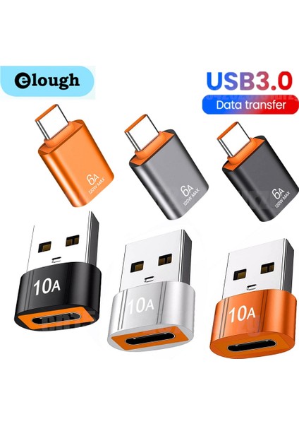 10A C-U Turuncu 10A USB C Tipi Otg Adaptör USB Usb-C Erkek Mikro USB Tip-C Dişi Dönüştürücü Macbook Samsung S22 USB C Otg Konektörü (Yurt Dışından)