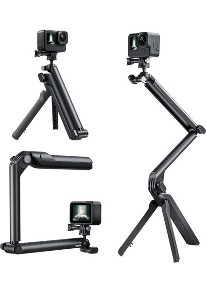 Telefon Klipsi ile Telesın 3 Yollu Selfie Sopa Tripod ile El Kavrama Direği Gopro Hero INSTA360 Djı Eylem Kamera Aksesuarları (Yurt Dışından) fiyatları