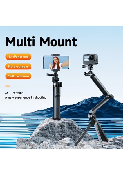 Telefon Klipsi ile Telesın 3 Yollu Selfie Sopa Tripod ile El Kavrama Direği Gopro Hero INSTA360 Djı Eylem Kamera Aksesuarları (Yurt Dışından) modelleri