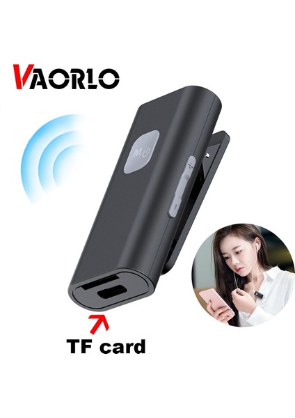 RX-BT002TF Vaorlo Bluetooth 5.0 Alıcı Kablosuz Ses Alıcısı Yaka Adaptörü 3.5 mm Aux Jakı Pc Için Mic ile Dizüstü Bilgisayar Hoparlörü Kulaklık (Yurt Dışından)