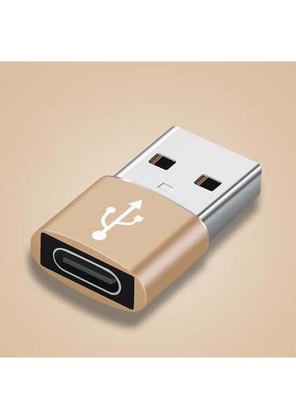 Altın USB Tip C Adaptör USB 3.0 Tip A Erkek - USB 3.1 Tip C Dişi Dönüştürücü USB C Şarj Veri Aktarım Adaptörü iPhone 12 Pro (Yurt Dışından)