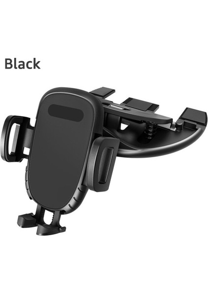 Siyah Evrensel Araç CD Yuvası Telefon Montaj Standı Tek Dokunuşla Yayın Araç Telefonu Tutucu Cep Telefonu Desteği iPhone 13 12 11 Pro Max Xiaomi (Yurt Dışından)