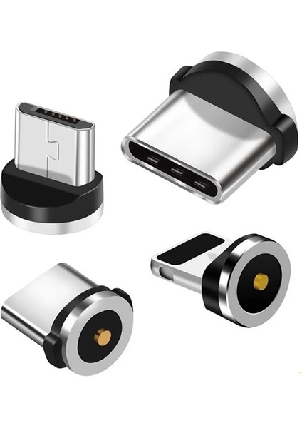 1 Adet Fiş Mikro Yelangu Manyetiktips Evrensel Yuvarlak Manyetik Kablo Için Mikro USB C Tipi Mıknatıs Yedek Parçalar Cep Telefonu Toz Fiş Adaptörü (Yurt Dışından)
