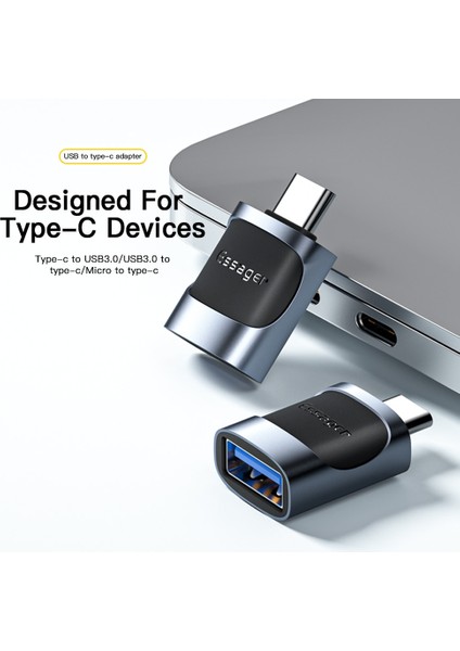 Mavi Tip C-Mikro Essager Otg Adaptörü Usb'den Tip C'ye Mikro Tip-C'den Usb3.0'a Dönüştürücü Samsung Xiaomi Redmi Huawei Mackbook Otg Konektörü Usb3.0 (Yurt Dışından) fiyatları