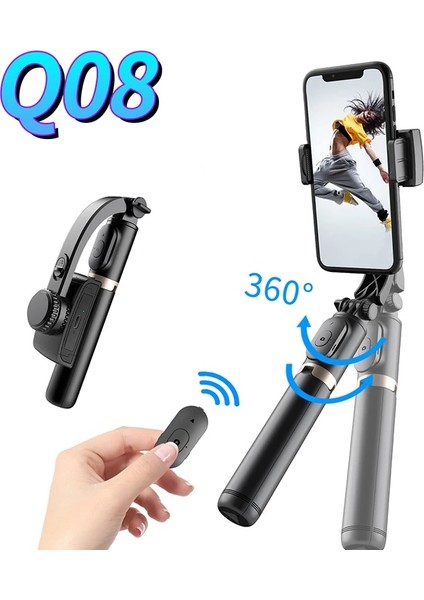 Q08 Beyaz Kaıqısj El Sarsıntıyı Ortadan Kaldırır Gimbal Sabitleyici Telefon Eylem Kamera Selfie Sopa Tripod Akıllı Telefon Için Gopro Vlog Kayıt (Yurt Dışından) indirimleri