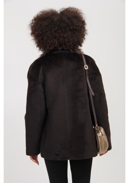 Oversize Kaşe Kumaş Yaka Detaylı Kaban indirimleri