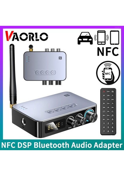 M9 Koaksiyel M9 Nfc Bluetooth Ses Alıcısı Verici 3.5mm Aux/rca/usb/tf/6.5 Mikrofon/koaksiyel Dsp Kod Çözme Bas Tiz Hıfı Kablosuz Adaptör (Yurt Dışından)