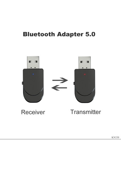 Beyaz Bluetooth 5 0 Ses Alıcı Verici 3 In 1 Mini 3 5mm Jack Aux USB Stereo Müzik Kablosuz Adaptör (Yurt Dışından)