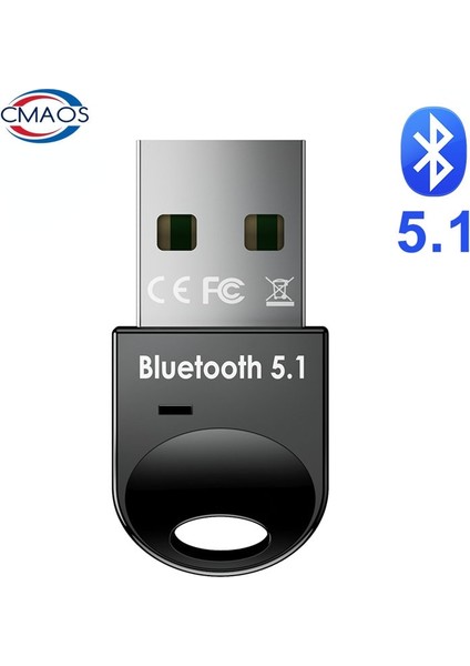 Bluetooth5.1c USB Bluetooth Adaptörü 5.1 Bluetooth Alıcısı USB Bluetooth 5 0 Dongle 5.0 Bt Verici Aptx Pc Dizüstü Hoparlör Için Mini Adaptör (Yurt Dışından)