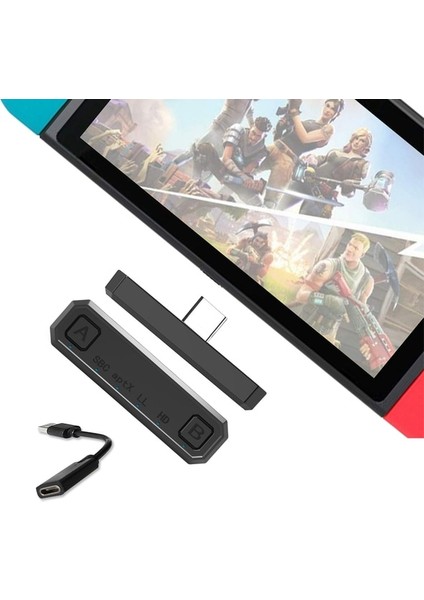 Siyah Vaorlo Aptx Hd/ll Kablosuz Kablosuz Av Alıcısı-Vericisi Düşük Gecikme Nintendo Adaptörü Bluetooth 5.0 Csr Çip Istikrarlı Iletim Adaptörü (Yurt Dışından)