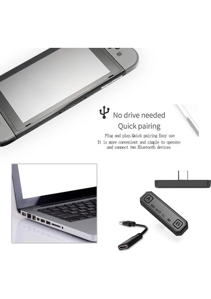Siyah Vaorlo Aptx Hd/ll Kablosuz Kablosuz Av Alıcısı-Vericisi Düşük Gecikme Nintendo Adaptörü Bluetooth 5.0 Csr Çip Istikrarlı Iletim Adaptörü (Yurt Dışından) indirimleri