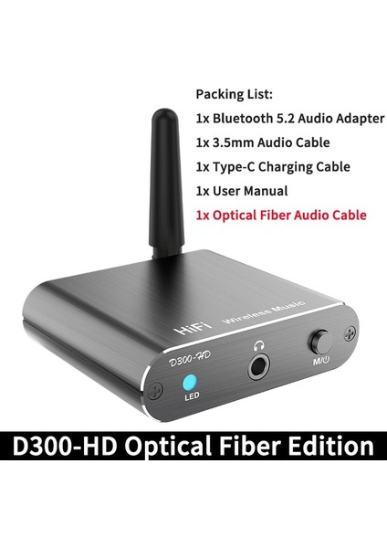 Optik Csr Kablosuz Alıcı ile Aptx-Hd Bt 5.2 Hifi Stereo Ses Adaptörü Desteği Koaksiyel Optik Fiber Aptx-Ll Kulaklık Tv Amplifikatörü Için (Yurt Dışından)