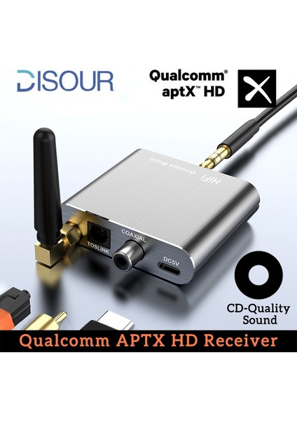 Optik Csr Kablosuz Alıcı ile Aptx-Hd Bt 5.2 Hifi Stereo Ses Adaptörü Desteği Koaksiyel Optik Fiber Aptx-Ll Kulaklık Tv Amplifikatörü Için (Yurt Dışından) fiyatları