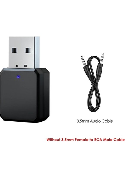 KN318 Dısour KN318 V5.1 Bluetooth Alıcısı Çift Çıkışlı Aux USB Stereo Araba Eller Serbest Çağrı Kulaklıklar Için Mic ile Kablosuz Adaptör (Yurt Dışından)