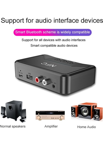 B Kebidu BT200 Nfc Bluetooth Alıcısı 3.5mm Aux Rca Jack A2DP Hifi Kablosuz Bluetooth 5.0 Ses Müzik Adaptörü Otomatik Araba Hoparlörü (Yurt Dışından) modelleri