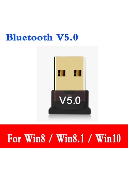 V5.0 Hiçbir Sürücü Bluetooth 5.0 Alıcı USB Kablosuz Bluetooth Adaptörü Dongle Verici Pc Bilgisayar Dizüstü Kulaklık Gamepad Yazıcı Cihazları Için (Yurt Dışından)