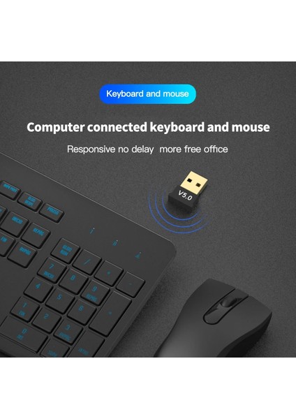 V5.0 Hiçbir Sürücü Bluetooth 5.0 Alıcı USB Kablosuz Bluetooth Adaptörü Dongle Verici Pc Bilgisayar Dizüstü Kulaklık Gamepad Yazıcı Cihazları Için (Yurt Dışından)