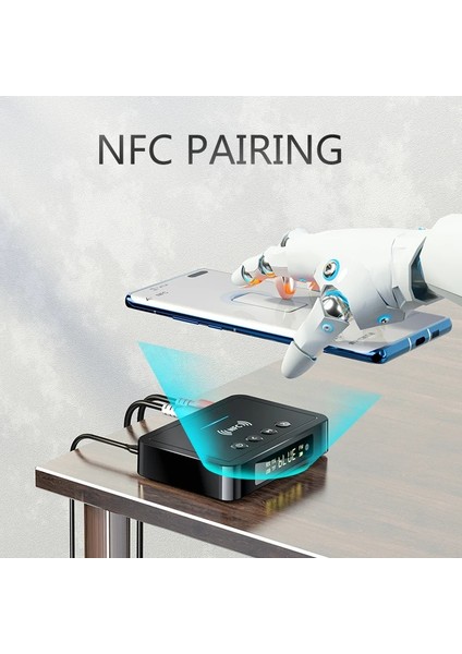 M6 Bluetooth 5.0 Alıcı Verici Fm Stereo Aux 3.5mm Jack Rca Optik Kablosuz Handsfree Çağrı Nfc Bluetooth Ses Adaptörü Tv (Yurt Dışından) fırsatları
