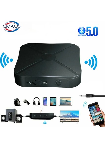 KN321 Bluetooth 5.0 Alıcı Verici 3.5mm 3.5 Aux Jack Rca USB Dongle Kablosuz Ses Adaptörü Handsfree Çağrı Araba Tv Pc Hoparlör (Yurt Dışından) fırsatları