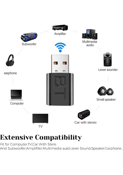 Kablosuz Adaptör Kablosuz Kablosuz Av Alıcısı-Vericisi Alıcı 2 In 1 Adaptör ile 3.5mm Kablo Için Araba Tv Kulaklık Hoparlör Aux Bluetooth Uyumlu 5.0 (Yurt Dışından) indirimleri