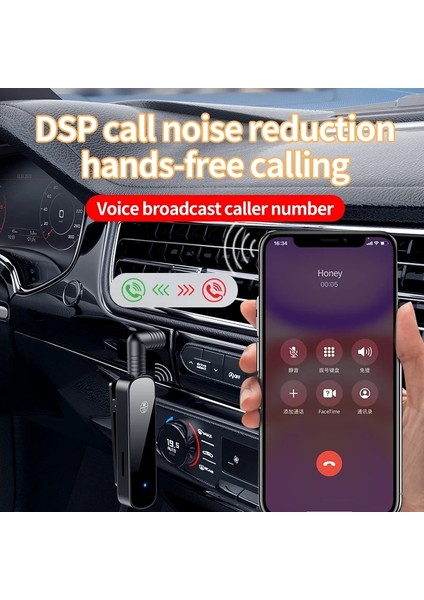 Standart Sürüm Araç Içi Bluetooth Aux Adaptörü Handsfree Kiti Bt 5.3 Otomatik Telefon Için Ses Alıcısı Hands Free Carkit Fm Verici Kablosuz Stereo (Yurt Dışından) modelleri