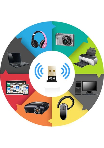 USB Bluetooth 5.0 Adaptörü Verici Bluetooth Alıcısı Ses Bluetooth Dongle Bilgisayar Pc Dizüstü Bilgisayar Için Kablosuz USB Adaptörü (Yurt Dışından)