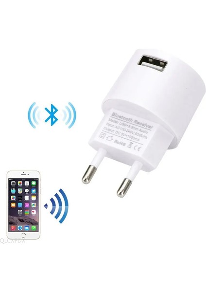 Ab Ac 110V 220V Ses Adaptörü USB Duvar Şarj Cihazı Kablosuz Bluetooth Alıcı Adaptörü 3.5mm Aux V5.0 Ses Müzik Alıcısı Ab Abd Tak (Yurt Dışından) modelleri