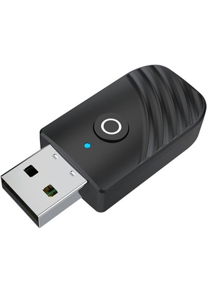 Siyah Bluetooth 5.0 Ses Adaptörü Alıcı Verici 3.5mm Auxjack Stereo Ses Adaptörü Mini Tv Pc Araç Kiti Için USB Dongle Adaptörü (Yurt Dışından)