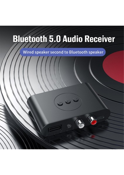 Rca Kablosuz Ses Alıcısı ile Bluetooth 5.2 Nfc Ses Adaptörü U Disk Rca 3.5mm Aux Jack Stereo Müzik Alıcısı Araba Hoparlörü Amplifikatör (Yurt Dışından)