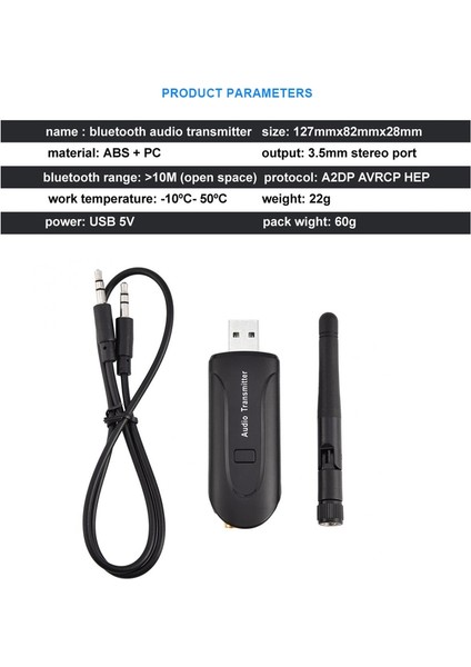 Siyah Vaorlo Bluetooth Kablosuz Av Alıcısı-Vericisi 3.5mm A2DP Stereo Müzik Kablosuz Adaptör Tv Kulaklıklar Hoparlörler Kablosuz Vericiler (Yurt Dışından) modelleri