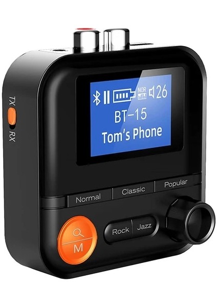 Bluetooth 5.2 2 In 1 Kablosuz Bluetooth Verici Alıcı 5 Eq Modu Ses Adaptörü 3.5 mm Aux Rca Tf Pc Tv Araba Hoparlörleri Için Hd Ekran ile (Yurt Dışından)