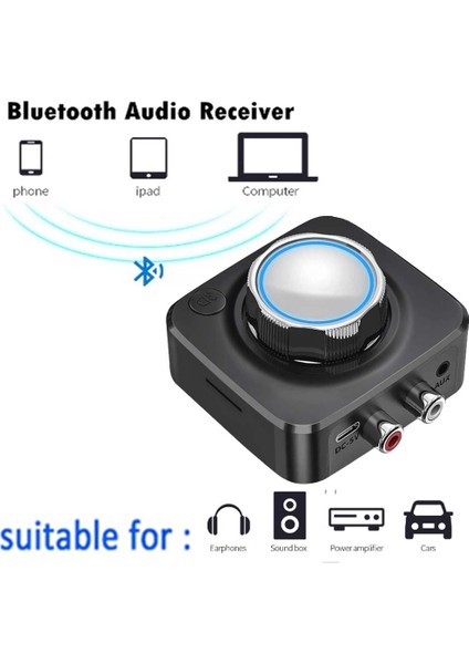 Siyah Bluetooth Ses Alıcısı 3D Stereo Surround Ses Mic ile 3.5mm Aux Rca Yüksek Çözünürlüklü Müzik Kablosuz Adaptör Xiaomi Mi 11 Pro 12 (Yurt Dışından) fiyatları