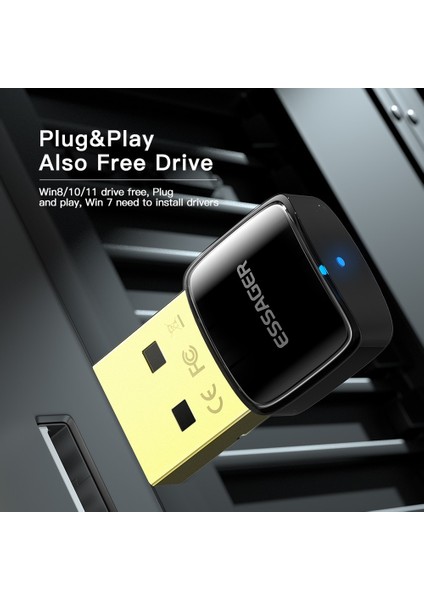 1 Adet Mavi Essager USB Bluetooth 5.0 Adaptör Dongle Pc Için Dizüstü Bilgisayar Hoparlörü Kablosuz Fare Kulaklık Müzik Aux Ses Alıcı Verici (Yurt Dışından) modelleri