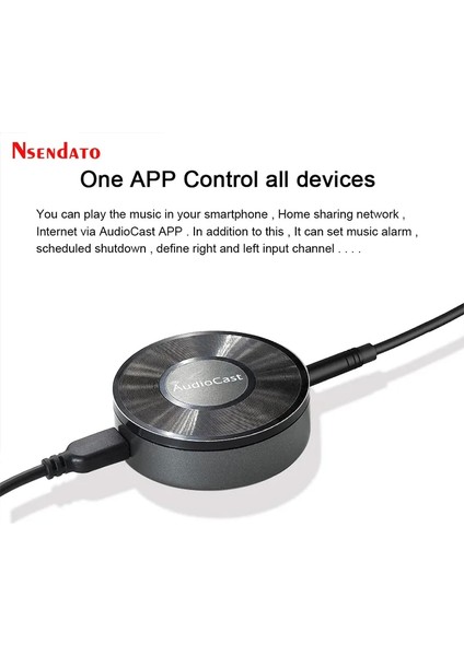 Kutu ile Fiş Yok Audiocast M5 Dlna Airplay Adaptörü Için Kablosuz Wifi Müzik Ses Flama Alıcı Spotify Oda Akışları Için Ses Müzik Hoparlörü (Yurt Dışından) fiyatları