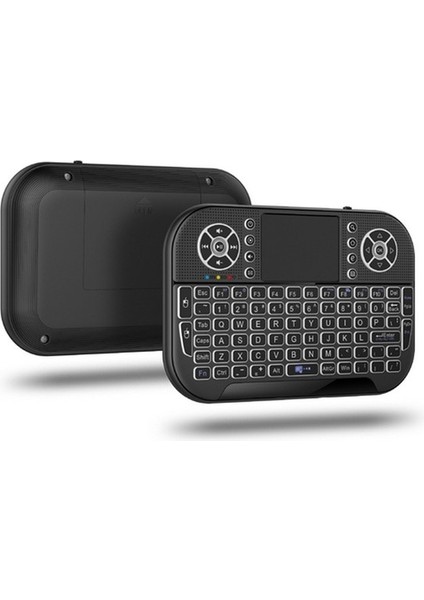 Gösterildiği Gibi Ryra A8 Mini Bluetooth Klavye 2.4g Çift Modlu El Klavye LED Arkadan Aydınlatmalı Fare Touchpad Pencere Android Için Uzaktan Kumanda (Yurt Dışından)