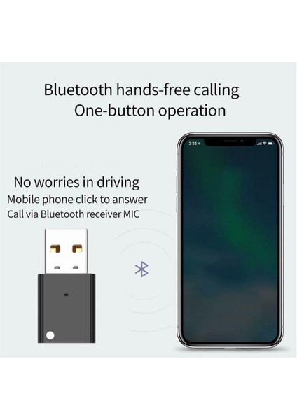 Beyaz Bluetooth USB Adaptörü 5.0 Yüksek Hızlı Sabitleyici Araba Radyo Subwoofer Amplifikatör Multimedya Ses Adaptörü Klavye Fare (Yurt Dışından)